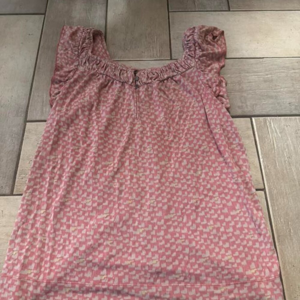 Marc Jacobs L Peach Ruffle Sleeves
